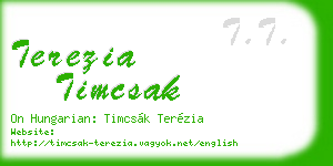 terezia timcsak business card